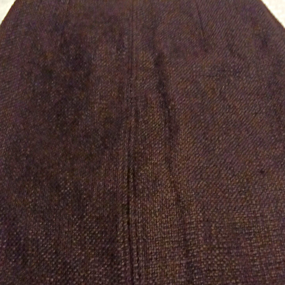 Worth Brown Tweed Pencil Skirt Sz 6 Knee Length Lined Fringe quiet luxury